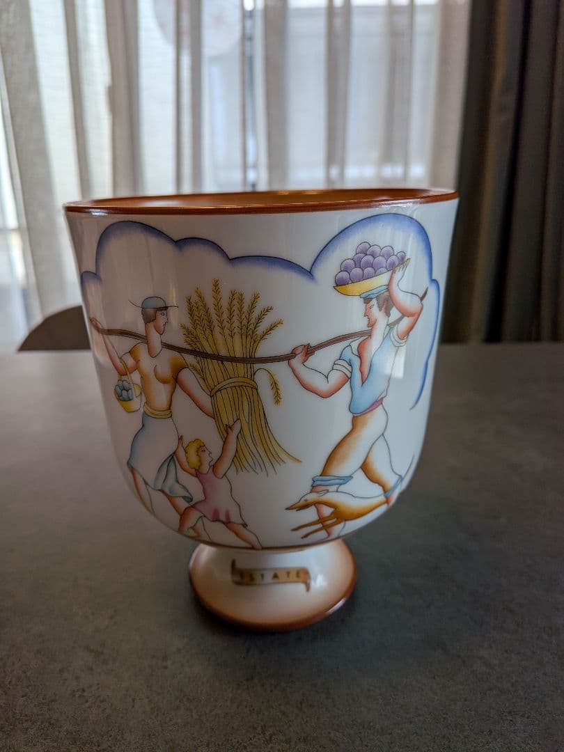 Richard Ginori 花器 ホワイト オレンジ