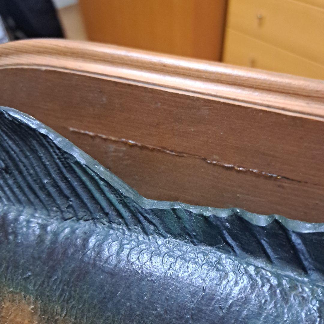 ㊼ブラックバス 壁掛け レプリカ 釣り 石膏 ラージマウス