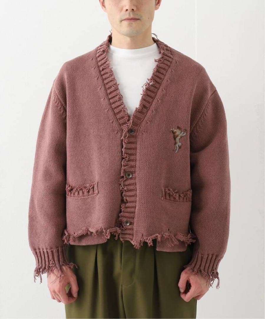 トップス doublet OVERSIZED CUT-OFF CARDIGAN