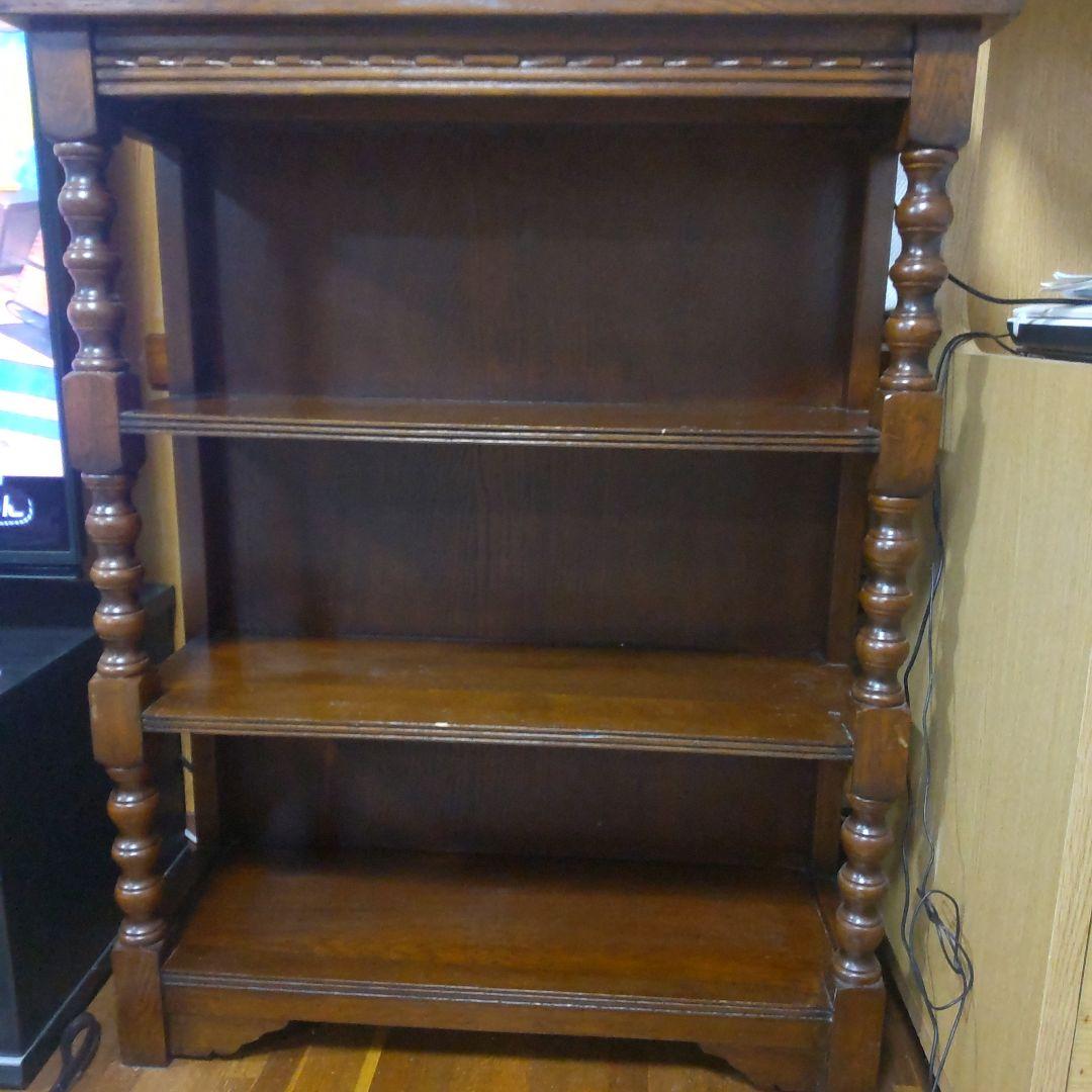 木製4段シェルフ ダークブラウン