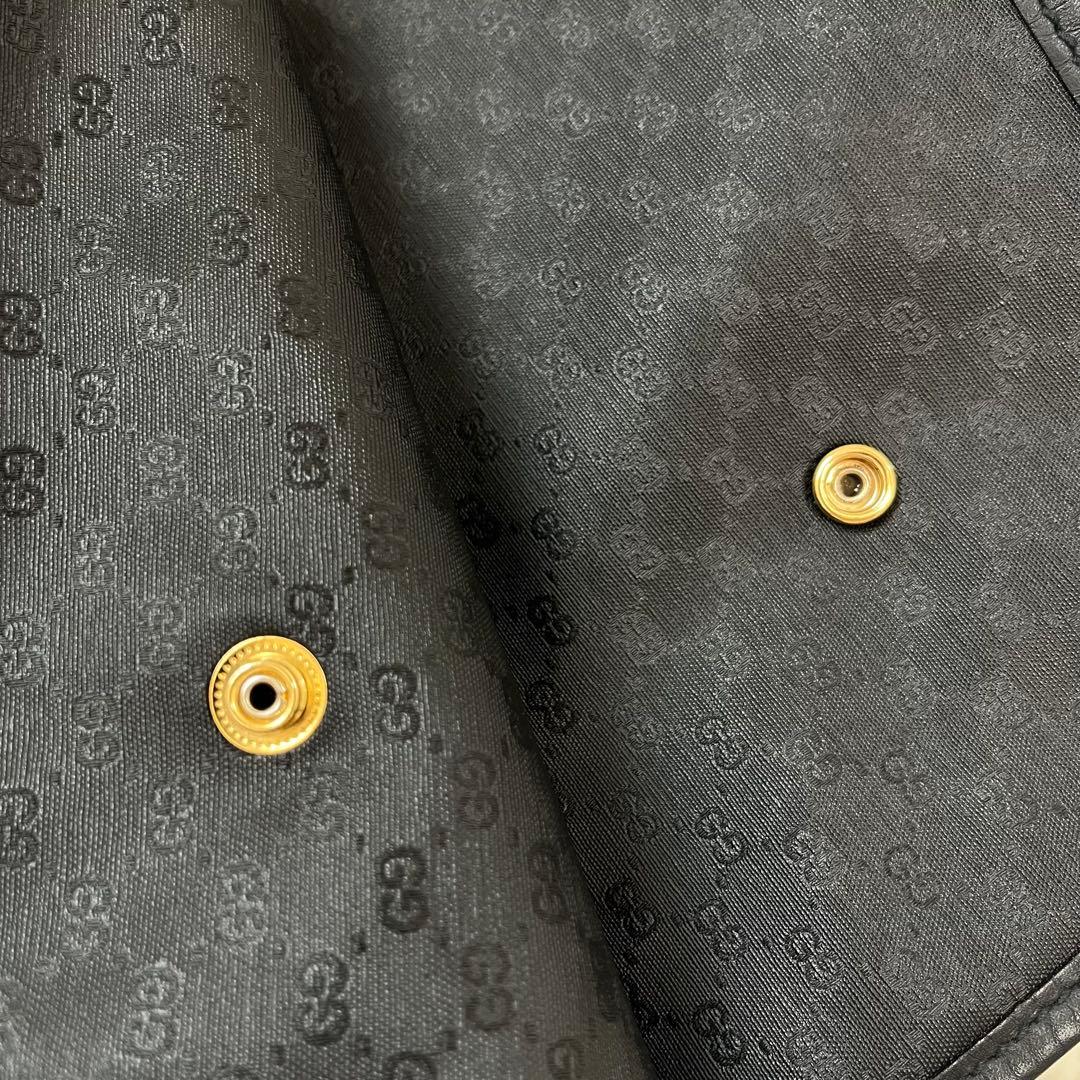 極美品　GUCCI ＧＧ柄　レザー　ガーメントケース　ハンガーつき　黒