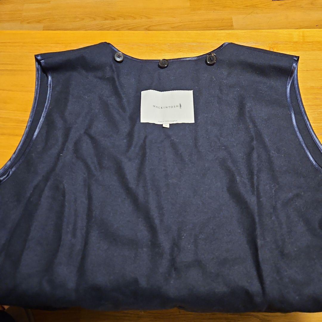 【たつ】英国製マッキントッシュ　トレンチコート　ネイビー38定価約22万円