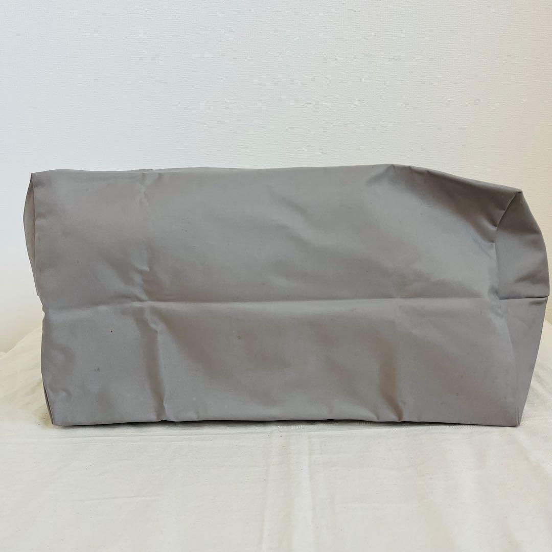 【美品】ロンシャン プリアージュ グレー ボストンバッグ 旅行 正規店カード