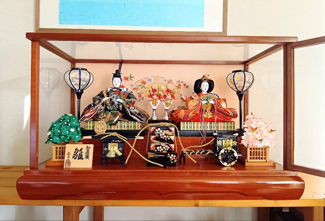 雛人形　ガラスケース入雛人形　お雛様　おひな様