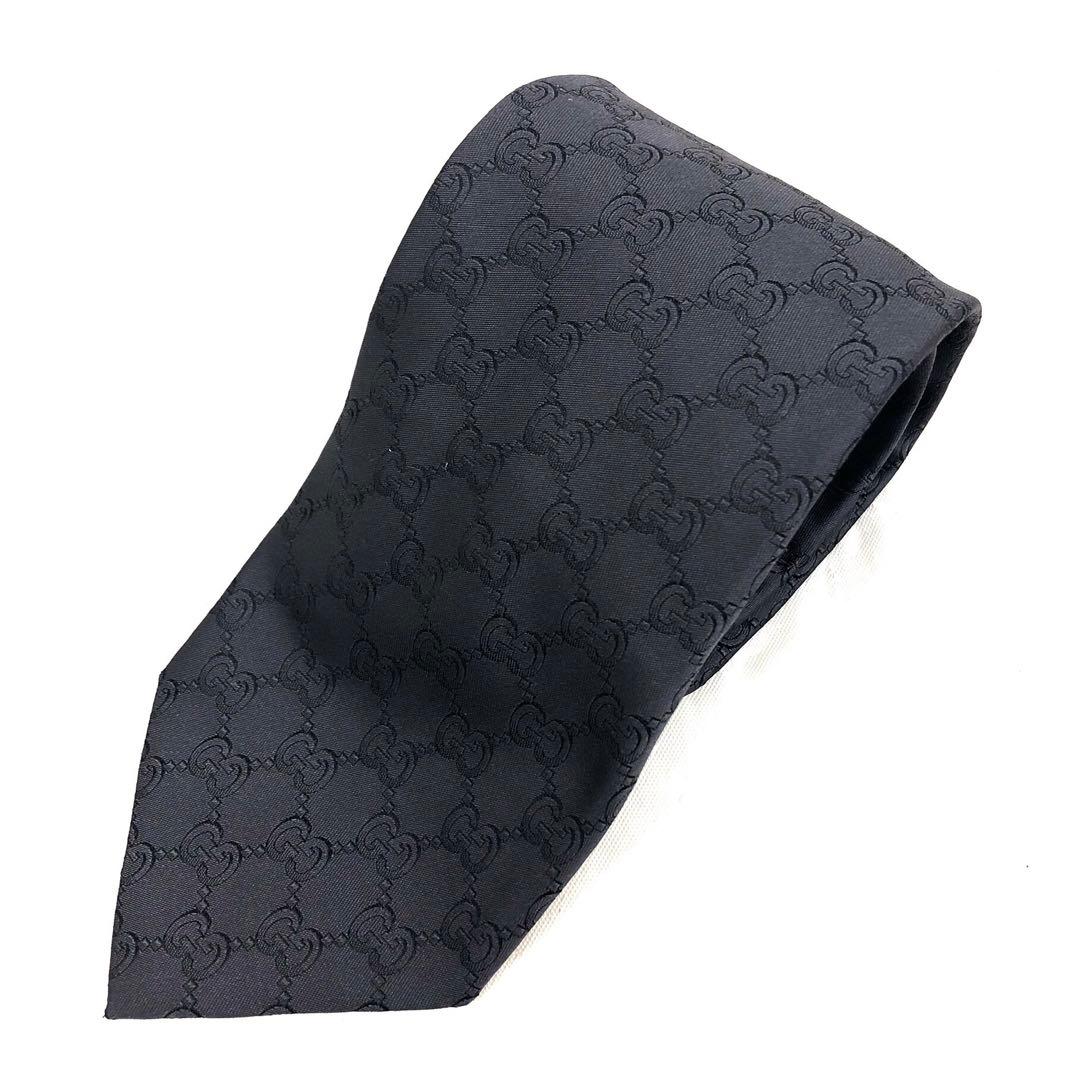 M05/018 GUCCI グッチ シルクジャガードネクタイ GG柄