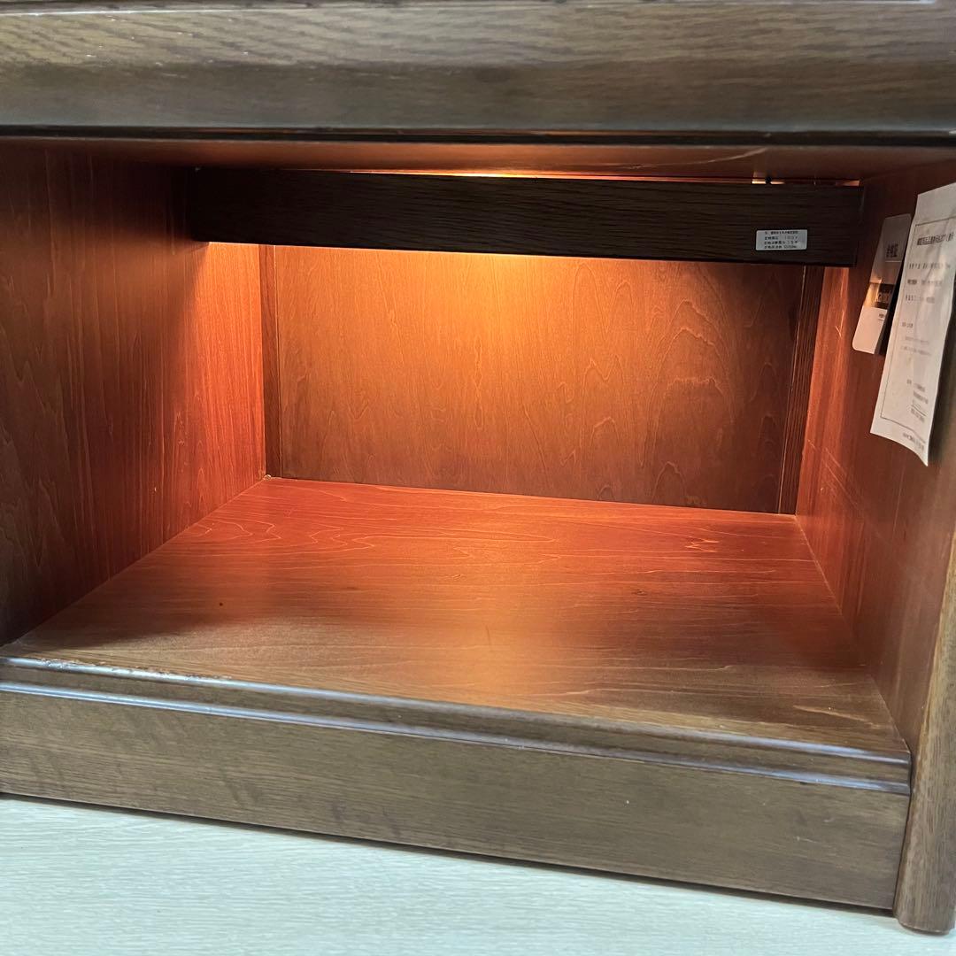 (て50)コンセント付き karimoku カリモク ナイトテーブル サイド