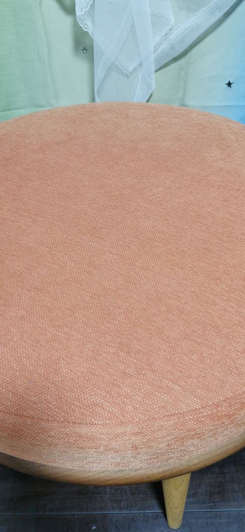 柏木工　KASHIWA　シビル　ラウンド　オットマン オレンジ色　CLS64K