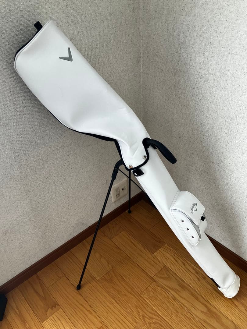 【美品】キャロウェイ スタンドクラブケース 22 JM ホワイト 3〜4本用