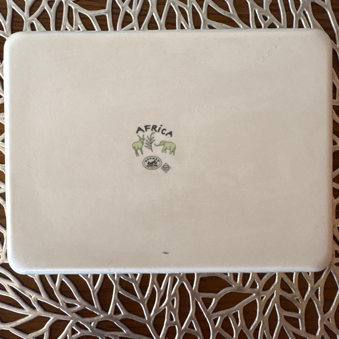 エルメス アフリカ スクエアプレート 未使用品！1枚 グリーン