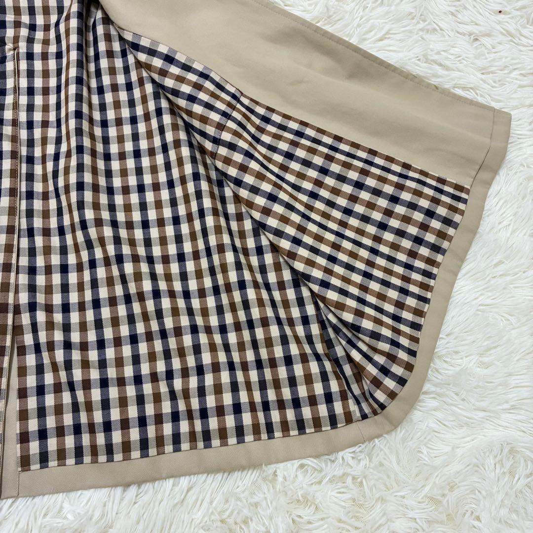 (美品)Aquascutum　トレンチコート　イングランド製　ベルト付　ベージュ