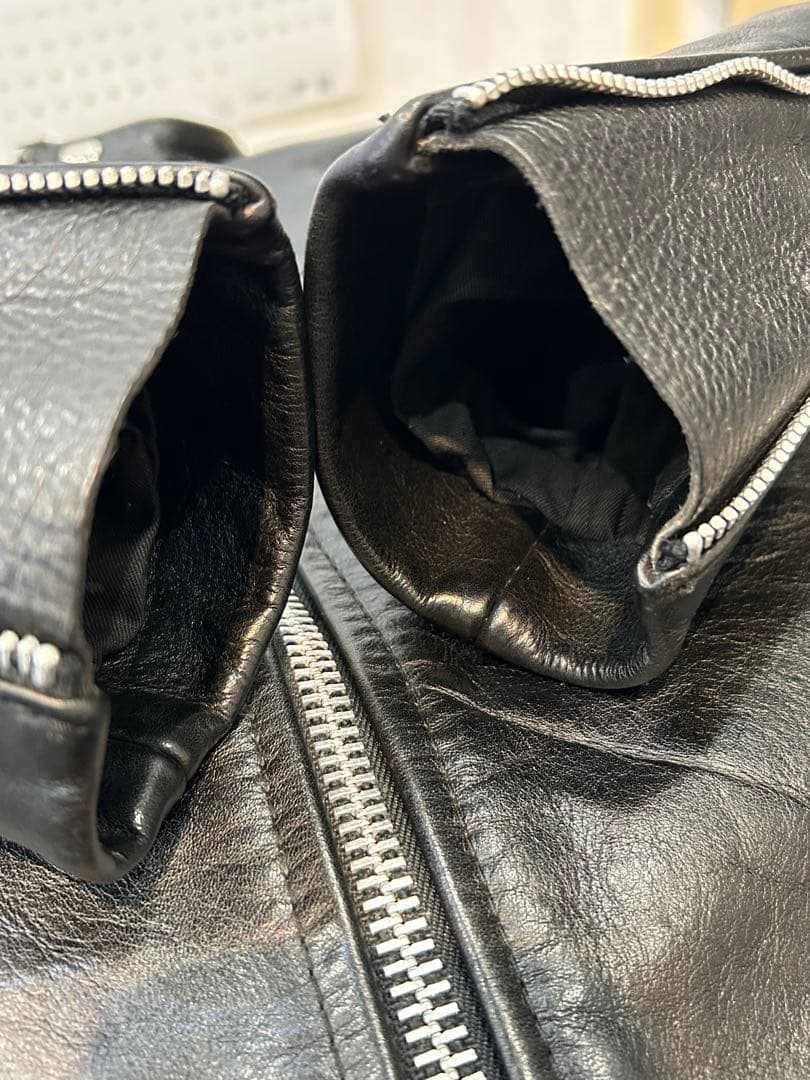 Vansonブラック レザー シングルライダース　 コメットCOMETサイズ38