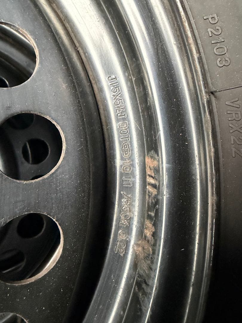 ブリザック VRX2 スタッドレス 鉄ホイール 175/65R15 2022年