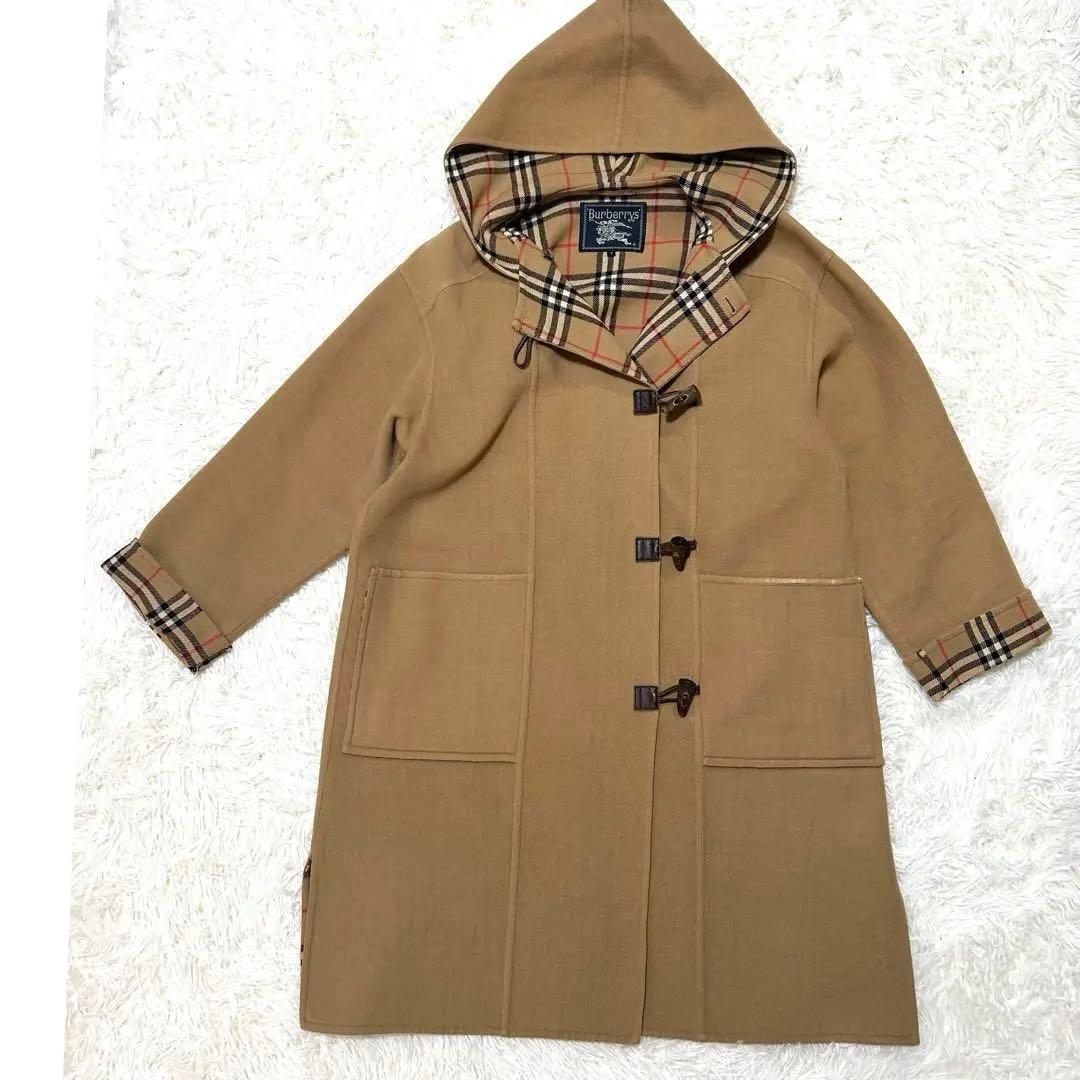 ✨カシミヤ混✨BURBERRY バーバリー　ダッフルコート　ノバチェック　S