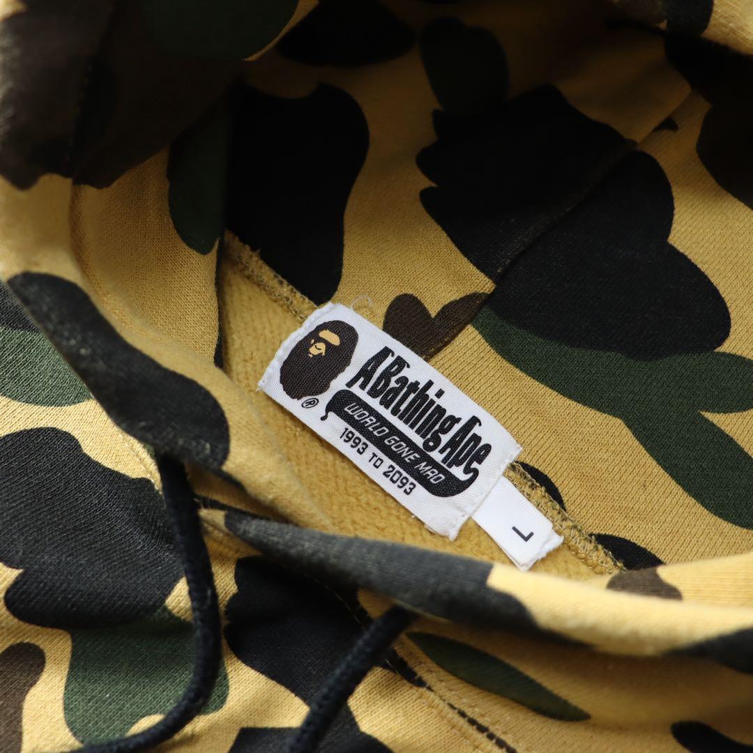 レア　A BATHING APE エイプ　1st カモ シャーク パーカー