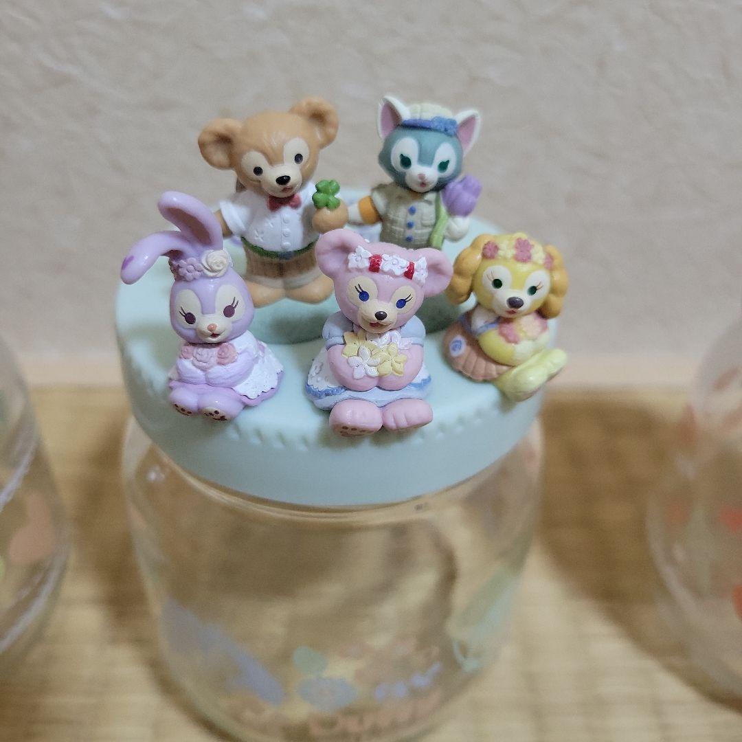 TDS ダッフィー＆フレンズ フィギュア付きガラス瓶(キャニスター)まとめ売り