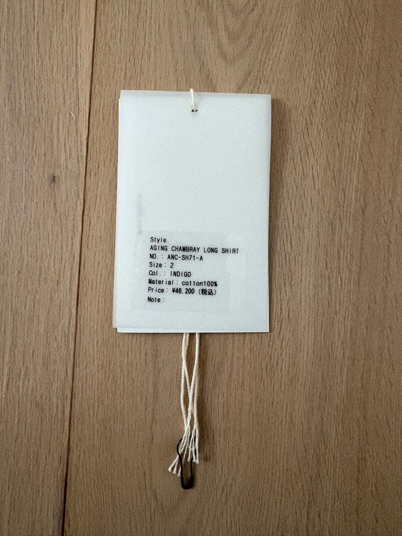 トップス ANCELLM AGING CHAMBRAY LONG SHIRT