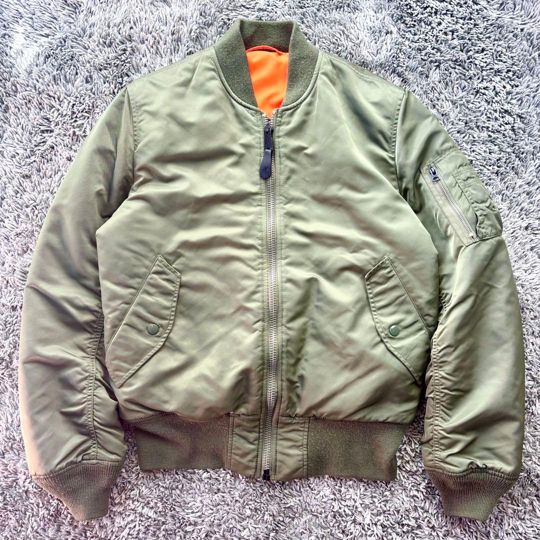 【極美品】アルファインダストリーズ MA-1 フライトジャケット カーキ M