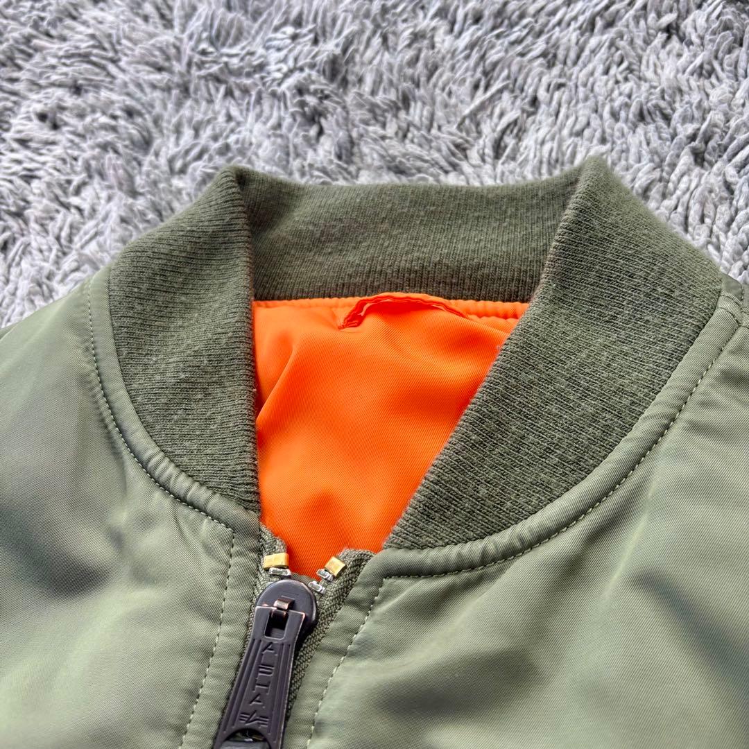 【極美品】アルファインダストリーズ MA-1 フライトジャケット カーキ M