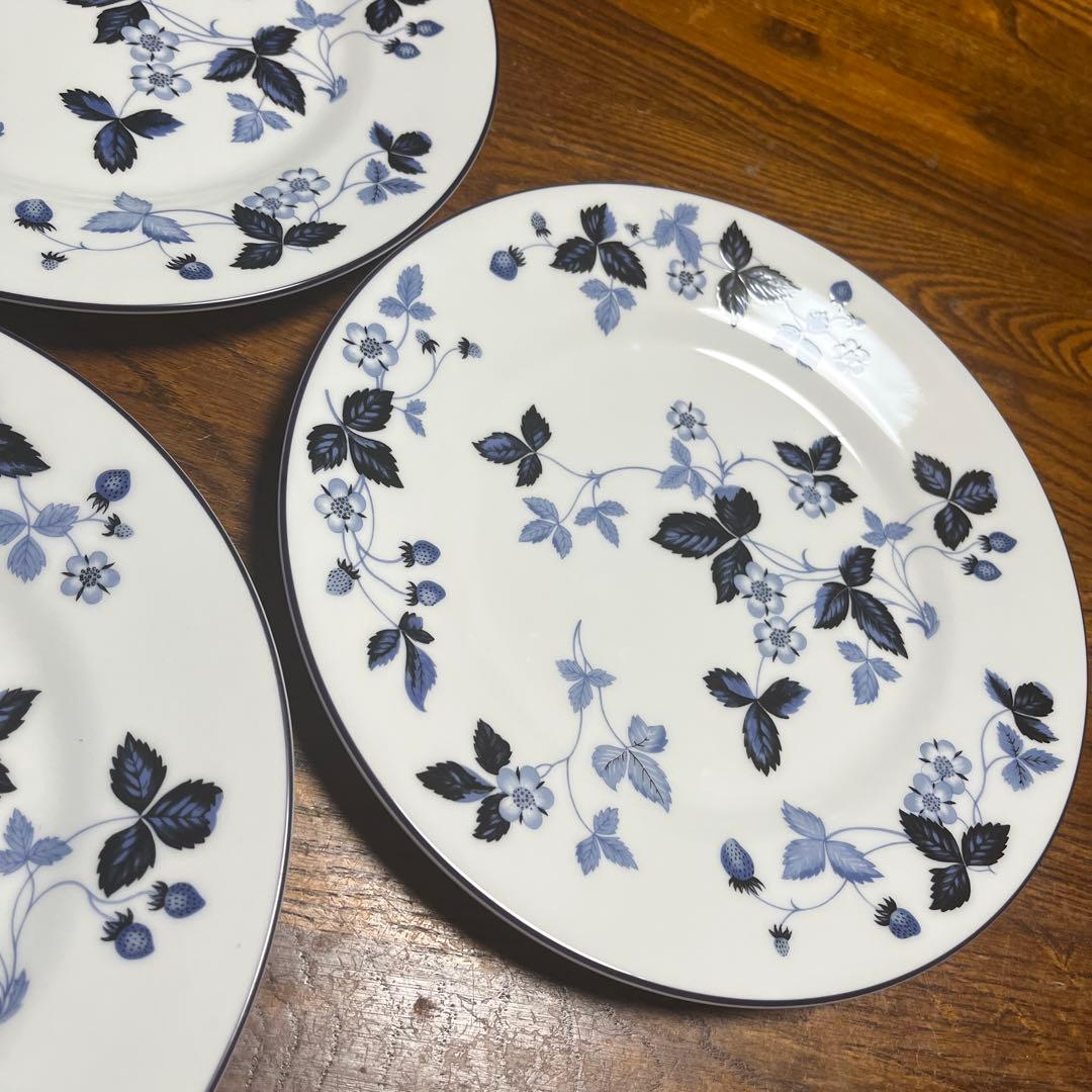 ウェッジウッドワイルドストロベリーインクブループレート3枚セット