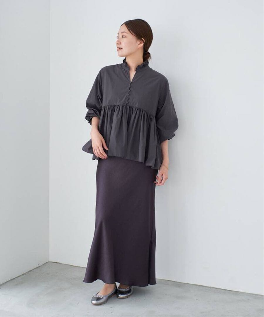 新品未使用イエナIENAダブルサテンスカート38ブラウン