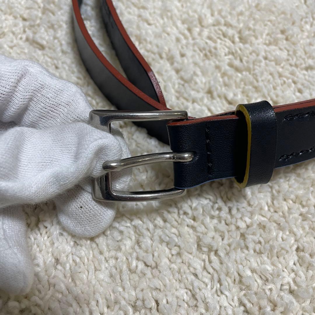ほぼ未使用！ポールスミス　カラードエッジ　ベルト　スリム