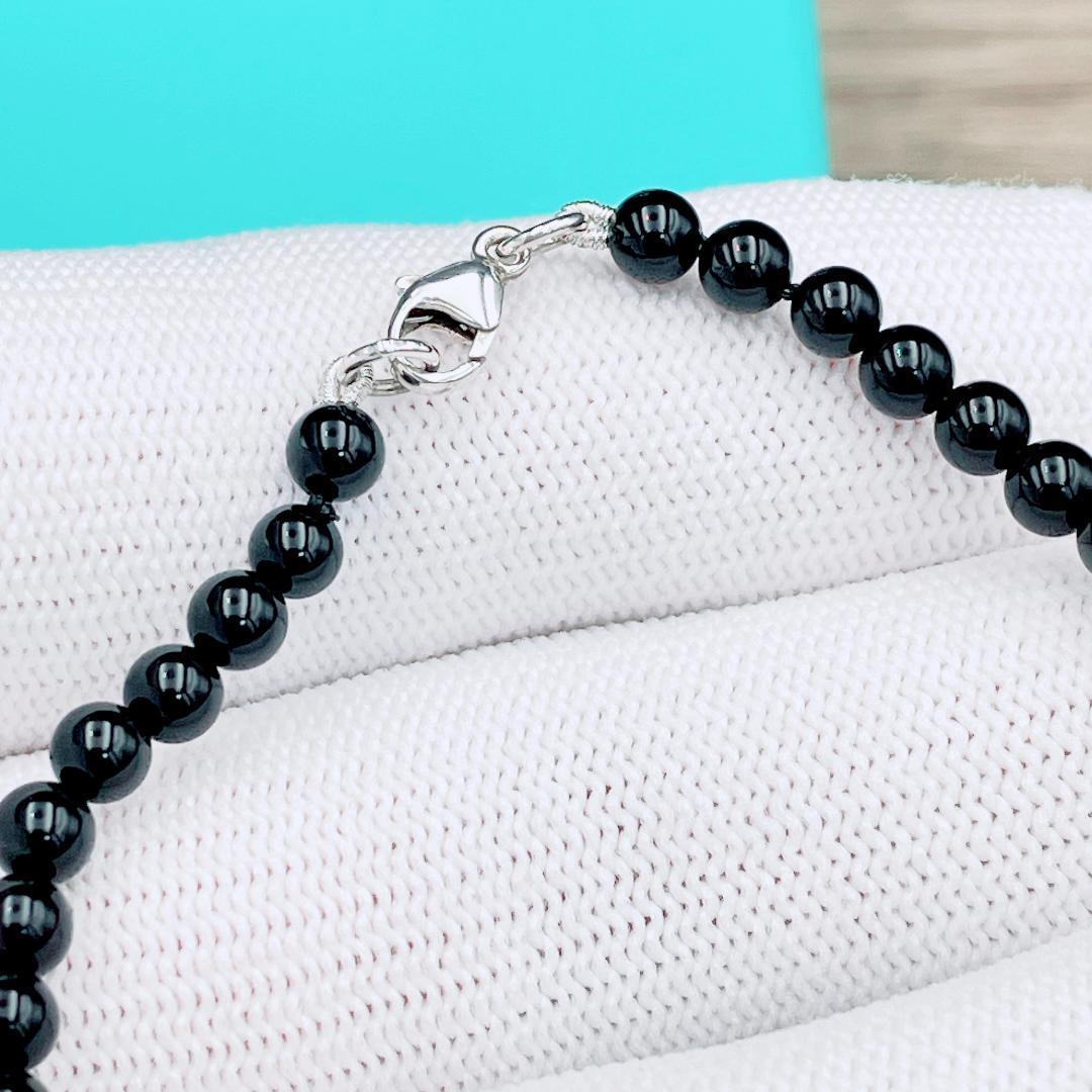 ◇ティファニー◇新品仕上済 リターントゥ ハート ブレスレット オニキス ボール