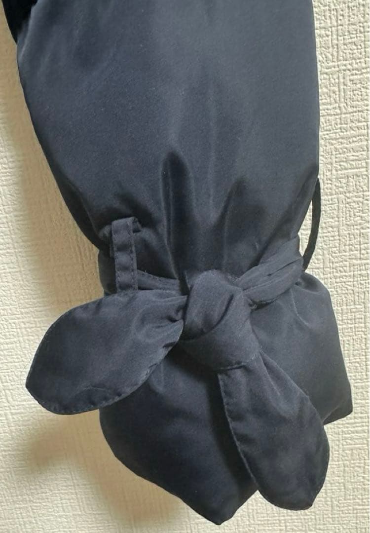 RUIRUE BOUTIQUE ラビットファーフードショートダウンジャケット