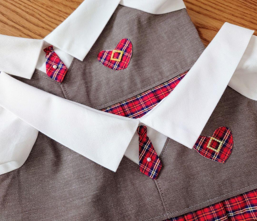 ★2着セット★ラボ服 らぼ服 ハンドメイド 制服(スカート有／グレー)