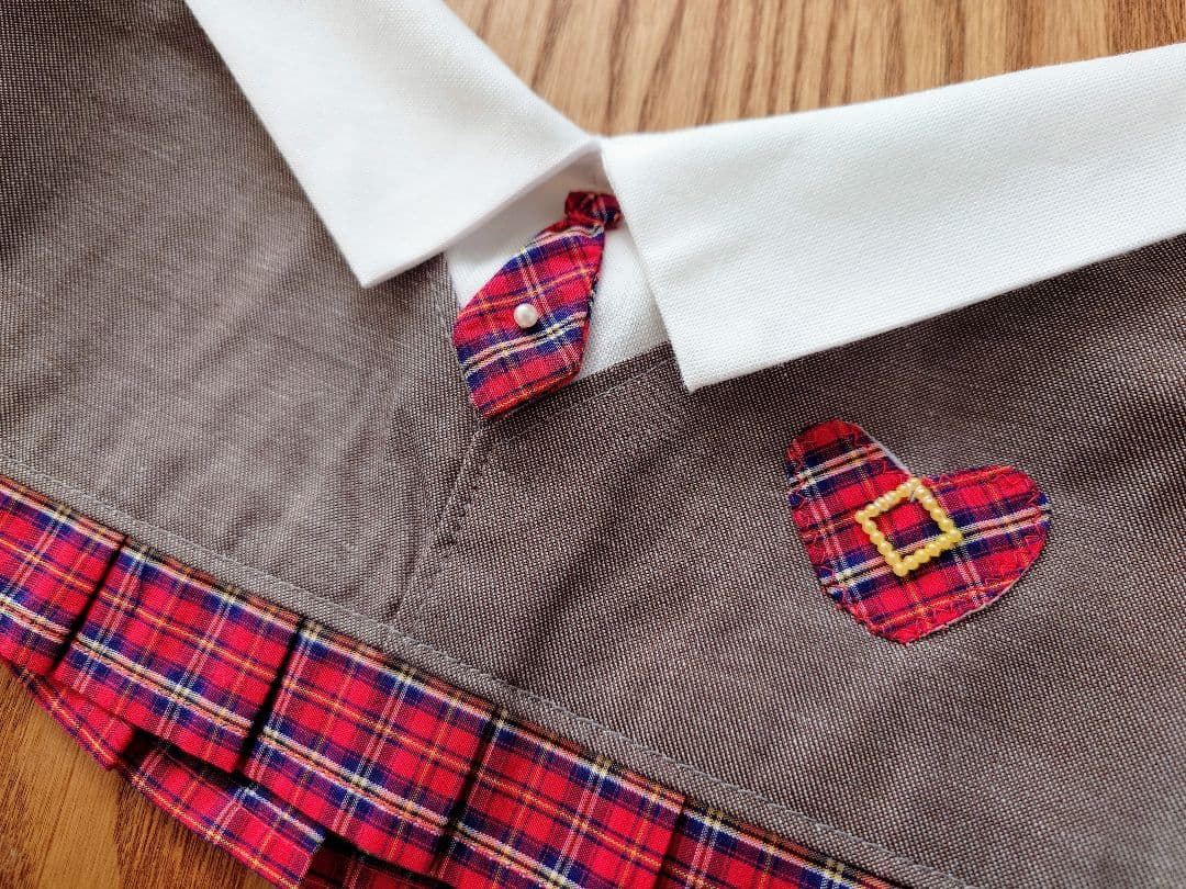 ★2着セット★ラボ服 らぼ服 ハンドメイド 制服(スカート有／グレー)