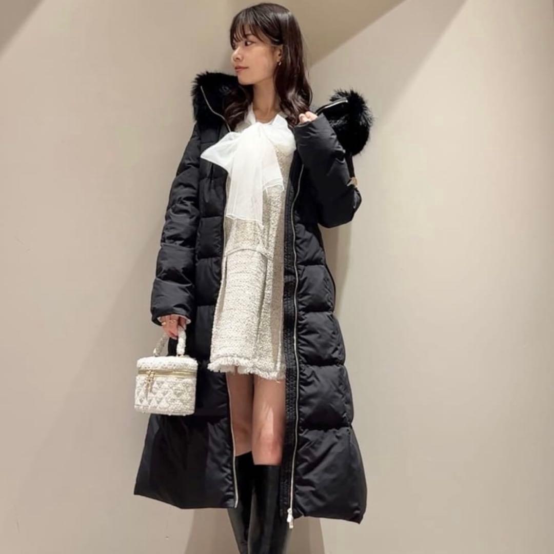 SNIDEL Vネックツイードジャンスカ　スナイデル ジャンスカ ワンピース