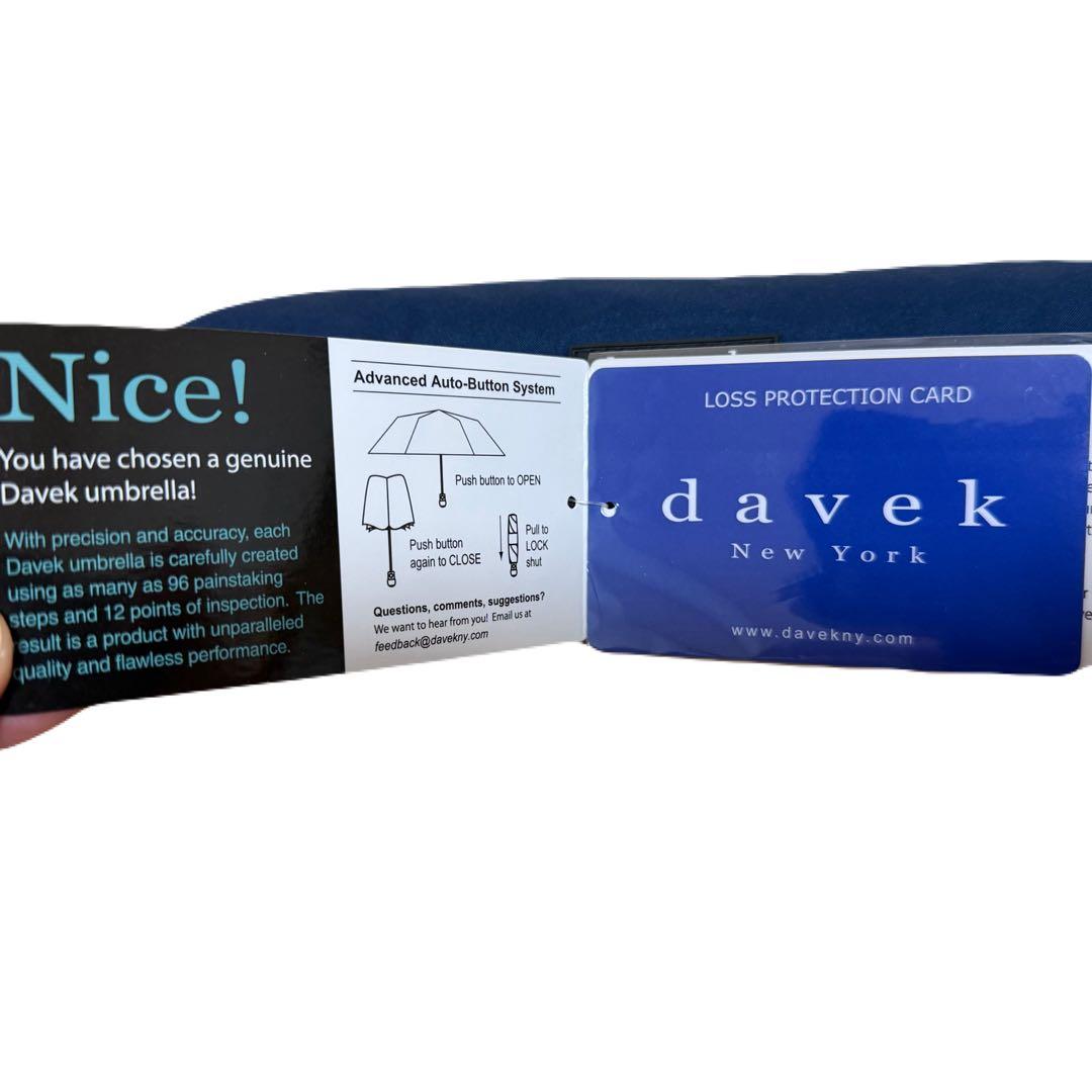 DAVEK SOLO ネイビー 高級 折りたたみ傘 自動開閉　未使用
