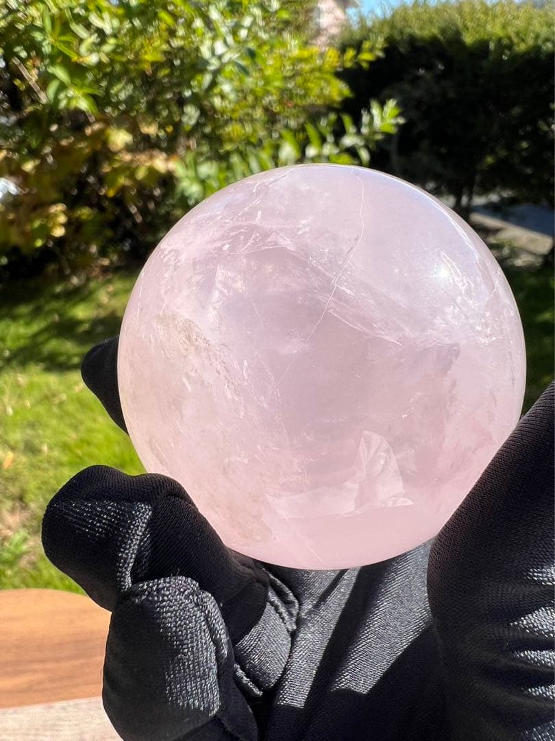 A199 ローズクォーツ丸玉　約56.7mm