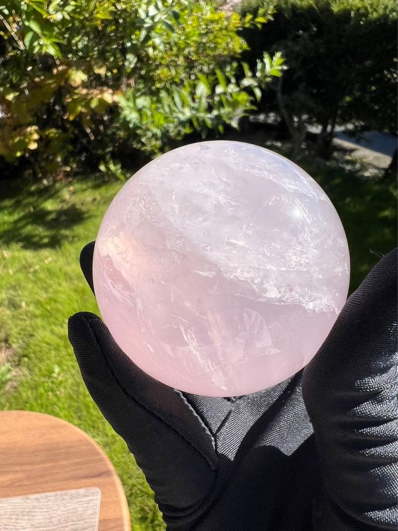 A199 ローズクォーツ丸玉　約56.7mm