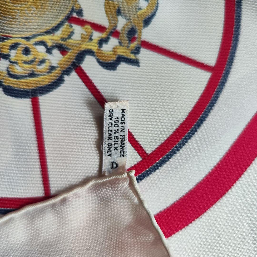 【未使用級】エルメス スカーフカレ90 SPRINGS スプリングス 白赤