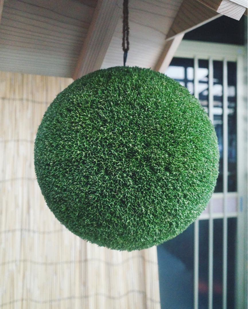 つくりたて杉玉　吉野杉　20センチ　屋根付き