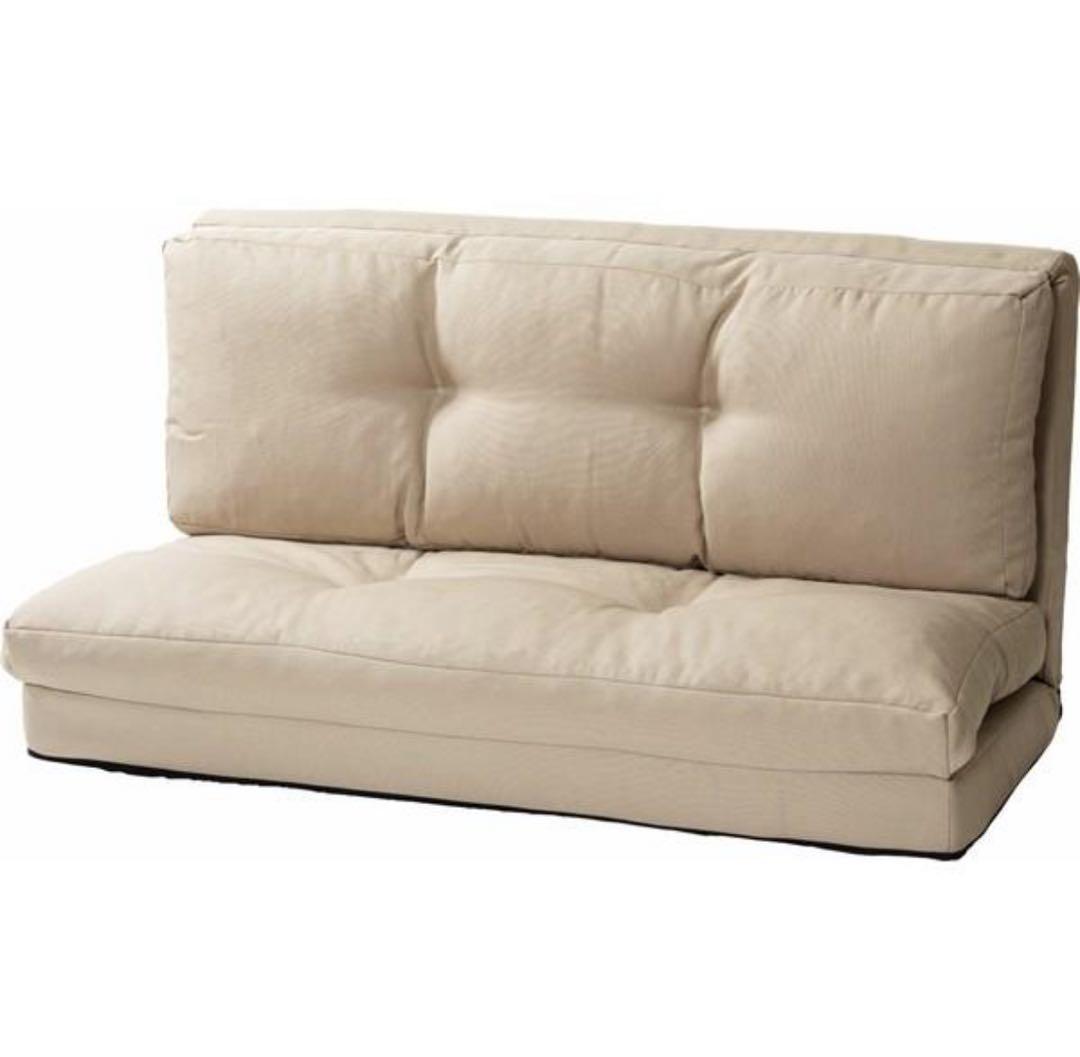 ソファ　ソファー　2人掛け　座椅子　ベージュ