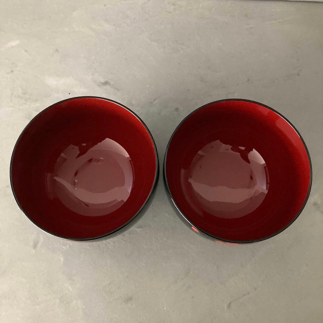 合鹿椀 梅型盆 箸 2客セット