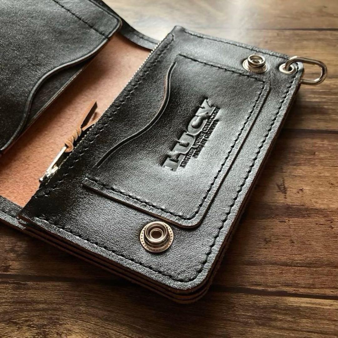 【お札を折らずに収納】ミドルトラッカーウォレット アポロコンチョ【即納品】