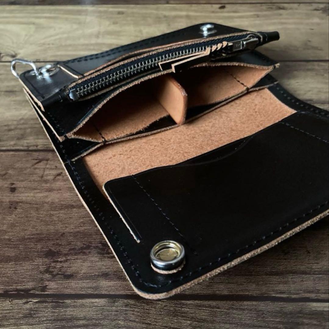 【お札を折らずに収納】ミドルトラッカーウォレット アポロコンチョ【即納品】