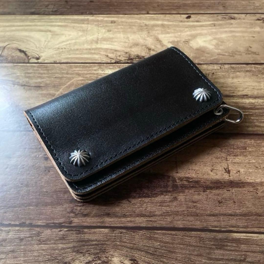 【お札を折らずに収納】ミドルトラッカーウォレット アポロコンチョ【即納品】