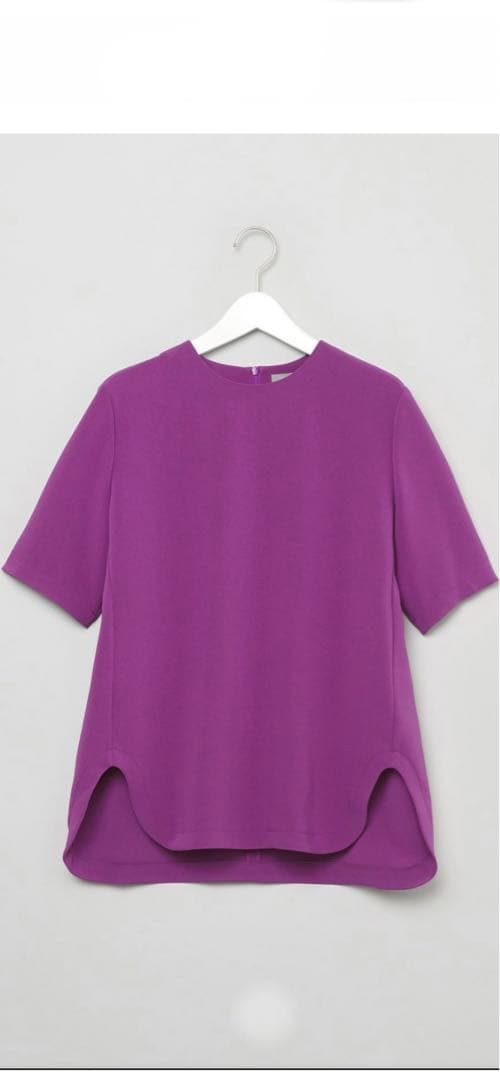 ribbon-bon theory luxe パープル　ブラウス　半袖