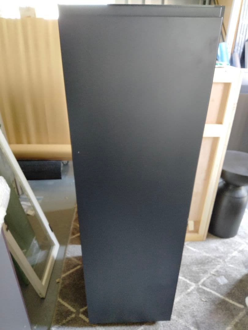 ブラック木製キャビネット 収納 4 段 展示品(2504B②)