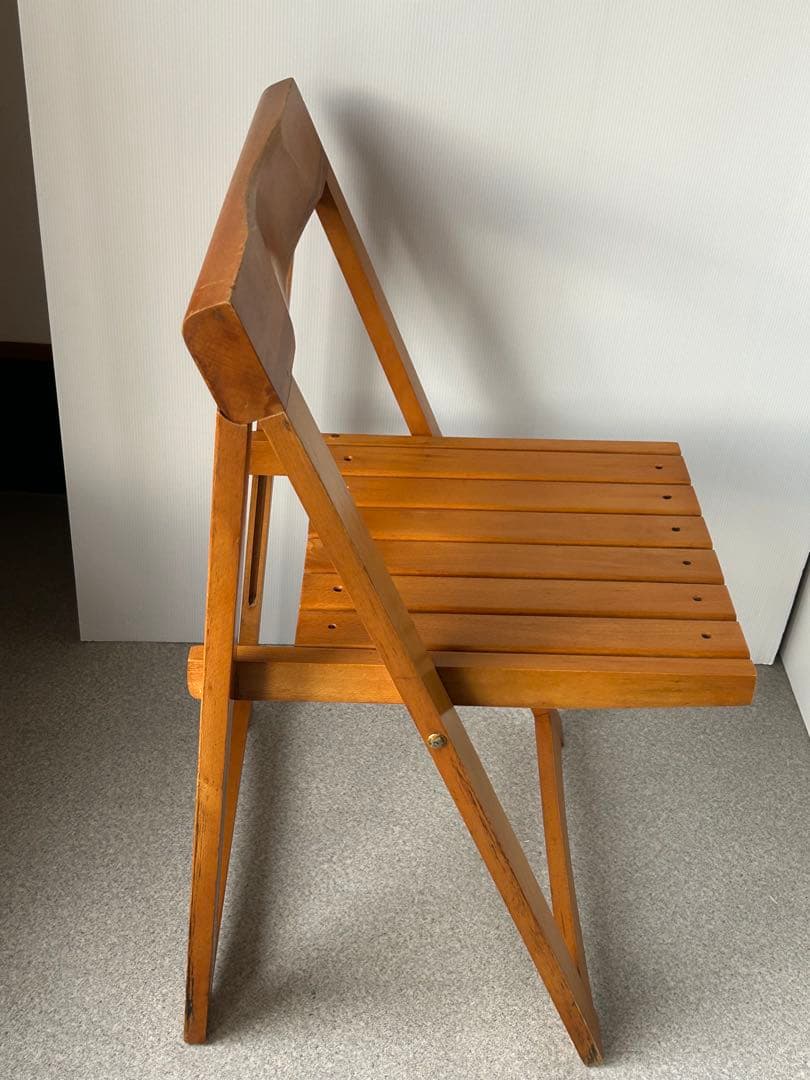 ヴィンテージ　木製フォールディングチェア　ルーマニア　折り畳み椅子　古道具　東欧