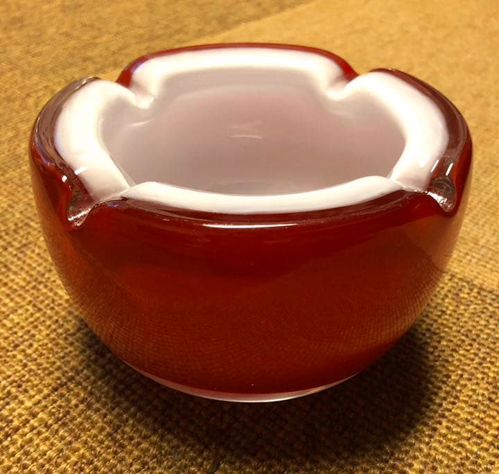 70s ガラス灰皿　大　vintage