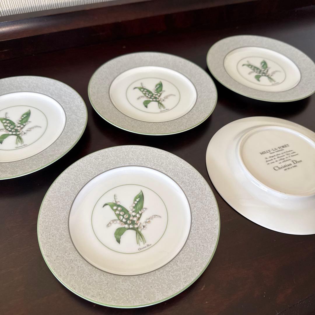 Christian Dior ディオール　ミリラフォーレ　鈴蘭　皿　5枚セット