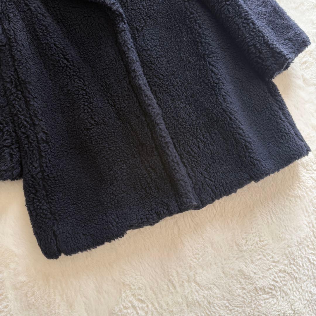 セオリーリュクス テディベア コート ボアコート ネイビー