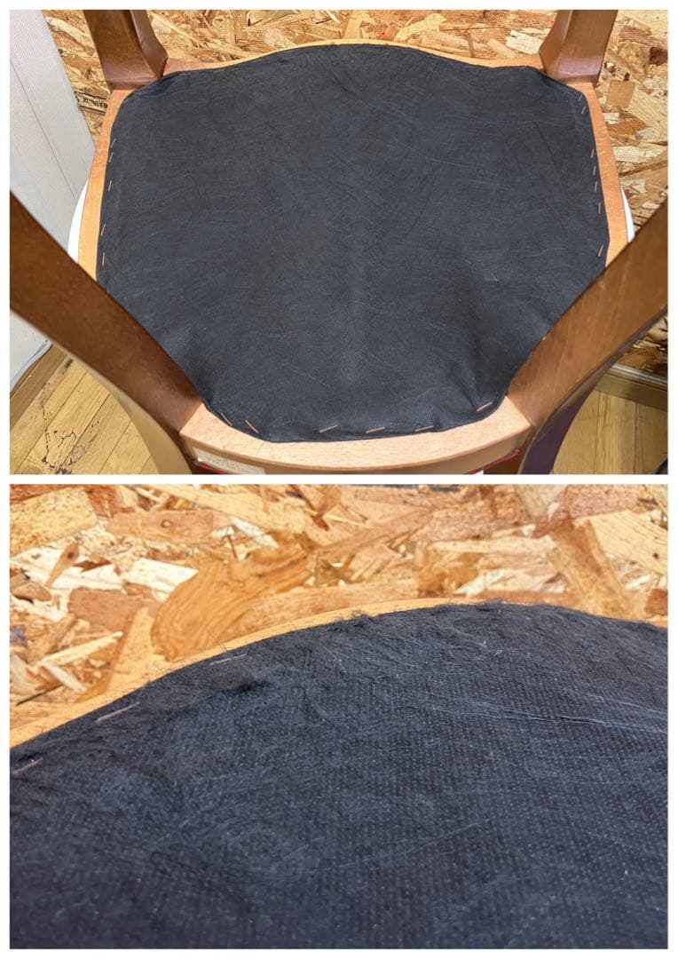 イタリア製 ロココ調 木製椅子 ベロア調 赤 猫脚 猫足 アンティーク チェア