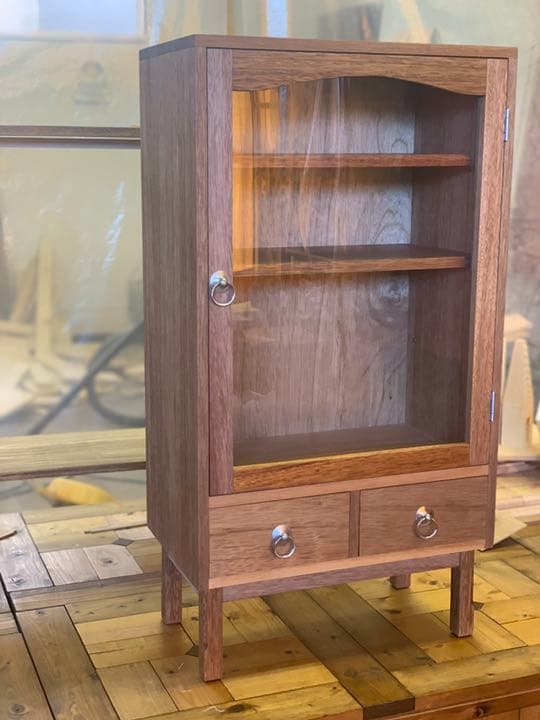 ガラスキャビネットC ガラスショーケース・食器棚・カフェシェルフ