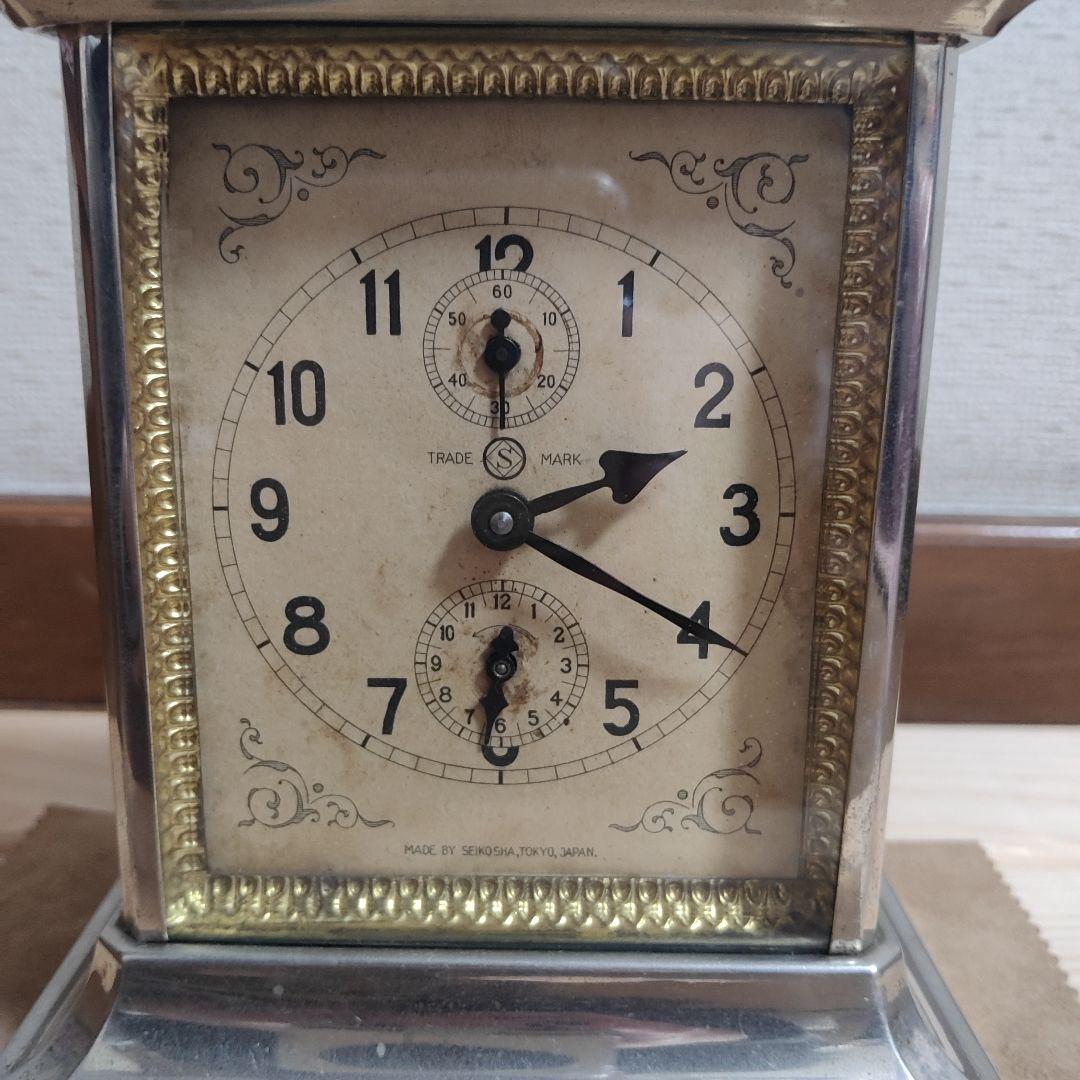 【美品】精工舎 置き型時計 アンティーク レトロ SEIKO 昭和レトロ 可動