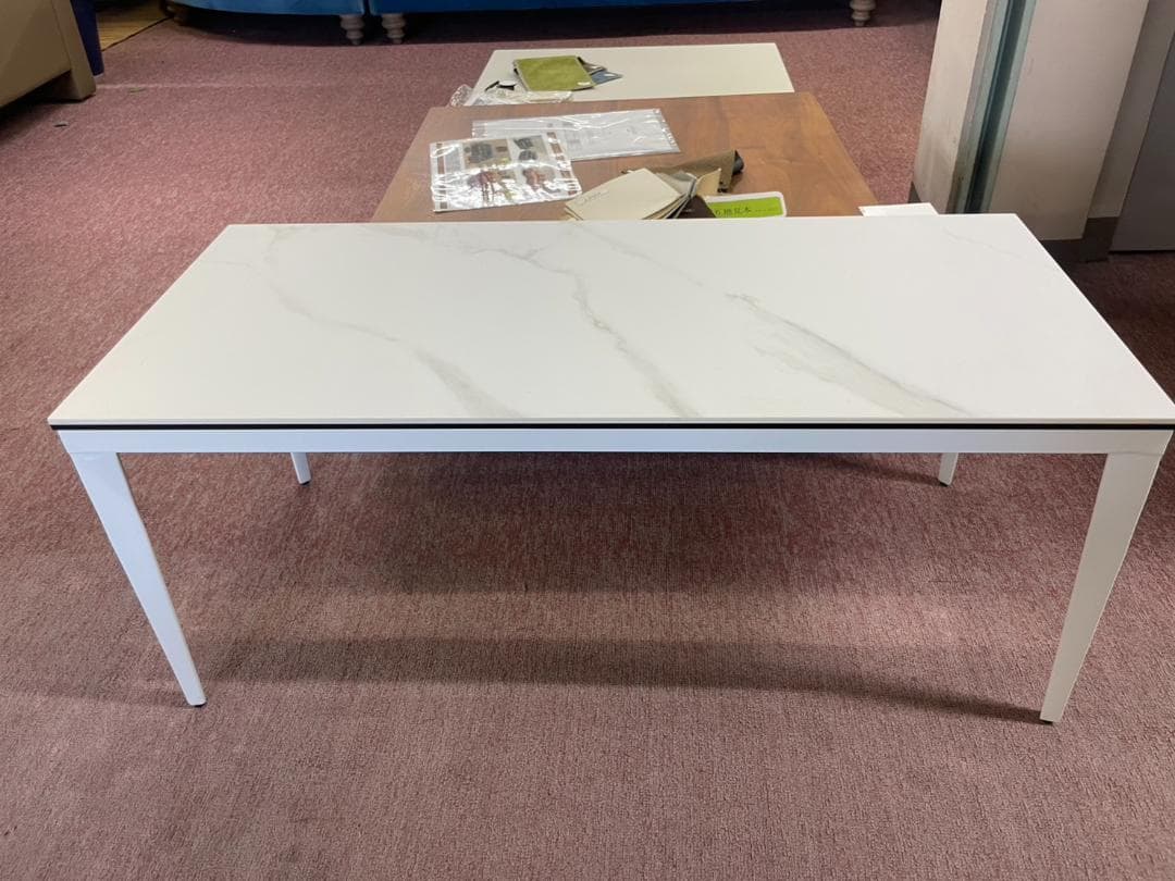 大理石風　センターテーブル　テーブル　机　ホワイト　シンプル　モダン　白　ソファ